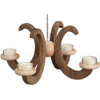 Ceiling candlestick, oak naturally smoked