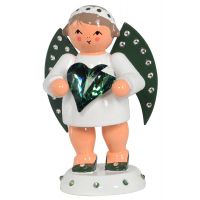 KWO Angel with Swarovski-heart and candle holder