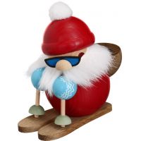 Kugelräucherfigur - Nikolaus läuft Ski