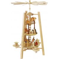 Glässer Pyramide Christi Geburt, natur, 42cm