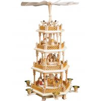 Glässer Pyramide Christi Geburt, natur, 54cm