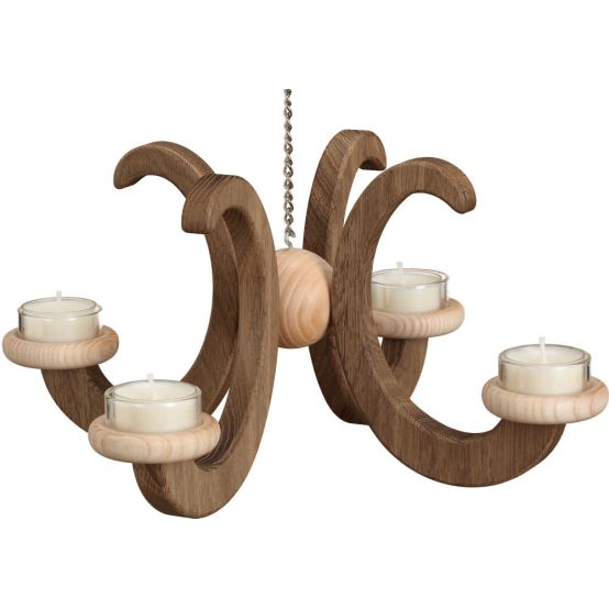 Ceiling candlestick, oak naturally smoked