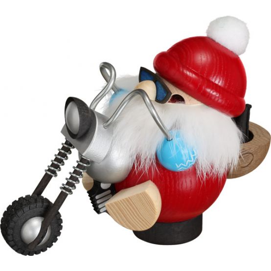 Kugelräucherfigur - Biker-Nikolaus